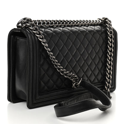 Chanel Lambskin Quilted New Medium Boy Flap Black 3 of 11