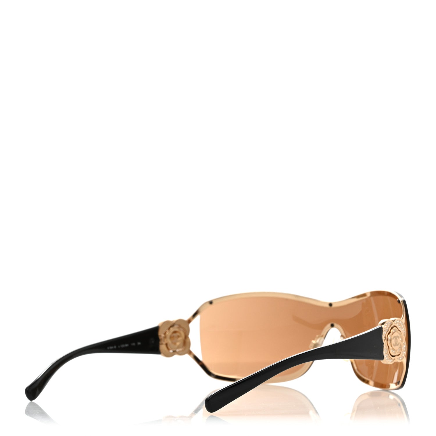 Chanel Swarovski Crystal Camellia CC Sunglasses 4164-B Bronze 4 of 6