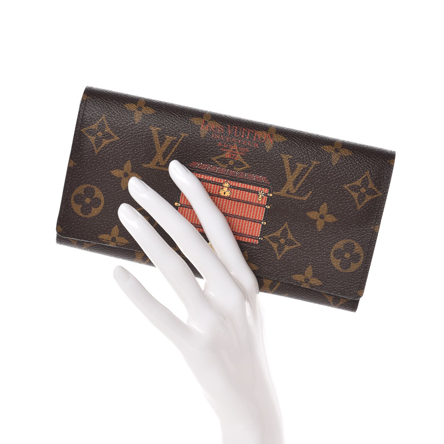 Louis Vuitton Monogram Trunks and Locks Sarah Wallet 2 of 7