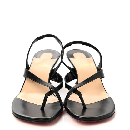Christian Louboutin Kid Taralita 55 Thong Sandals 38.5 Black 3 of 9