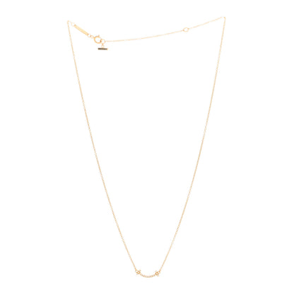 Tiffany 18K Yellow Gold Diamond Mini T Smile Pendant Necklace 3 of 6