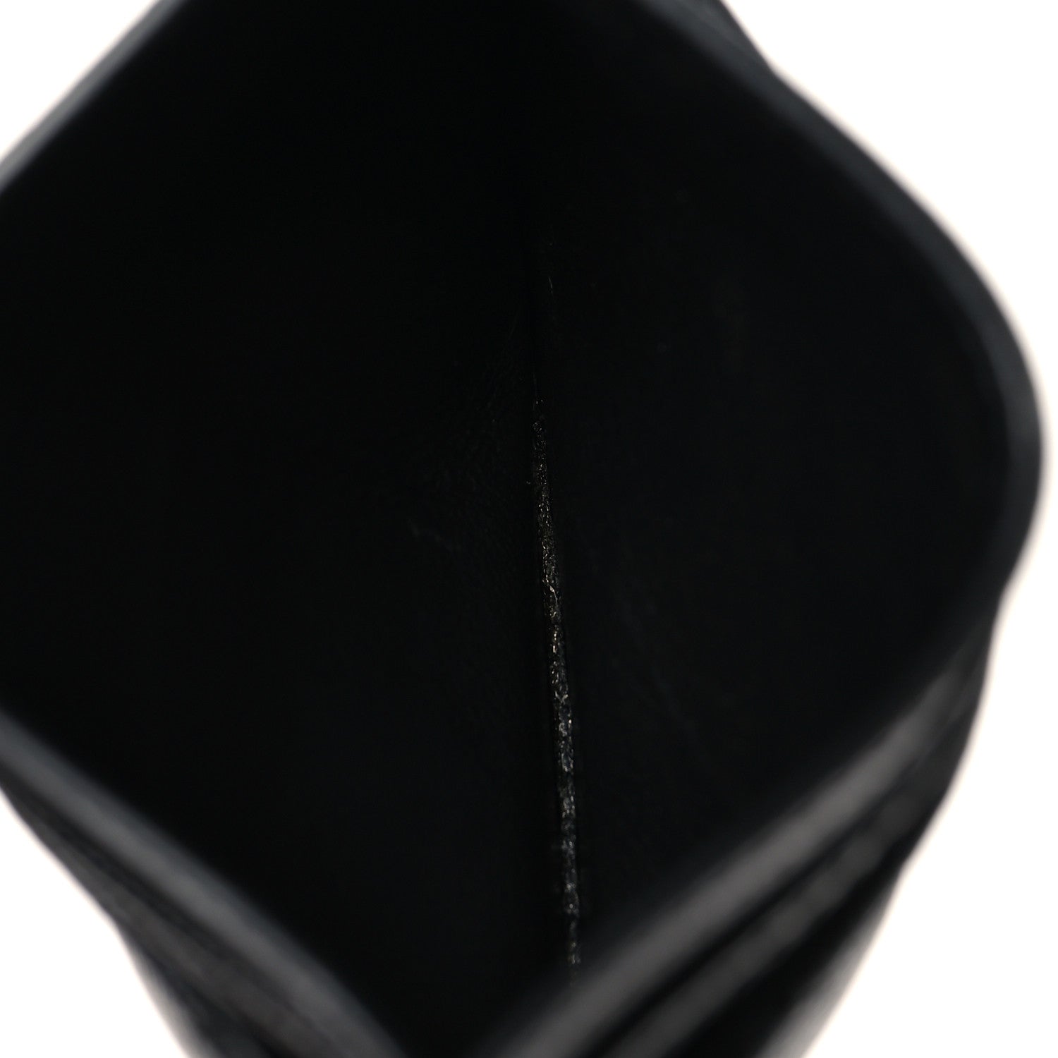 Saint Laurent Grain De Poudre Matelasse Chevron Monogram Credit Card Case Black 5 of 8