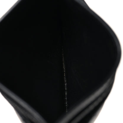 Saint Laurent Grain De Poudre Matelasse Chevron Monogram Credit Card Case Black 5 of 8