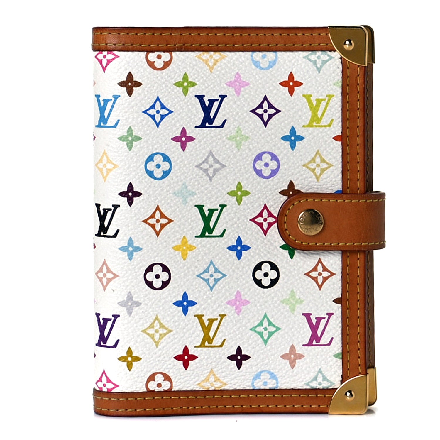 Louis Vuitton Monogram Multicolor Small Ring Agenda Cover White 1 of 6