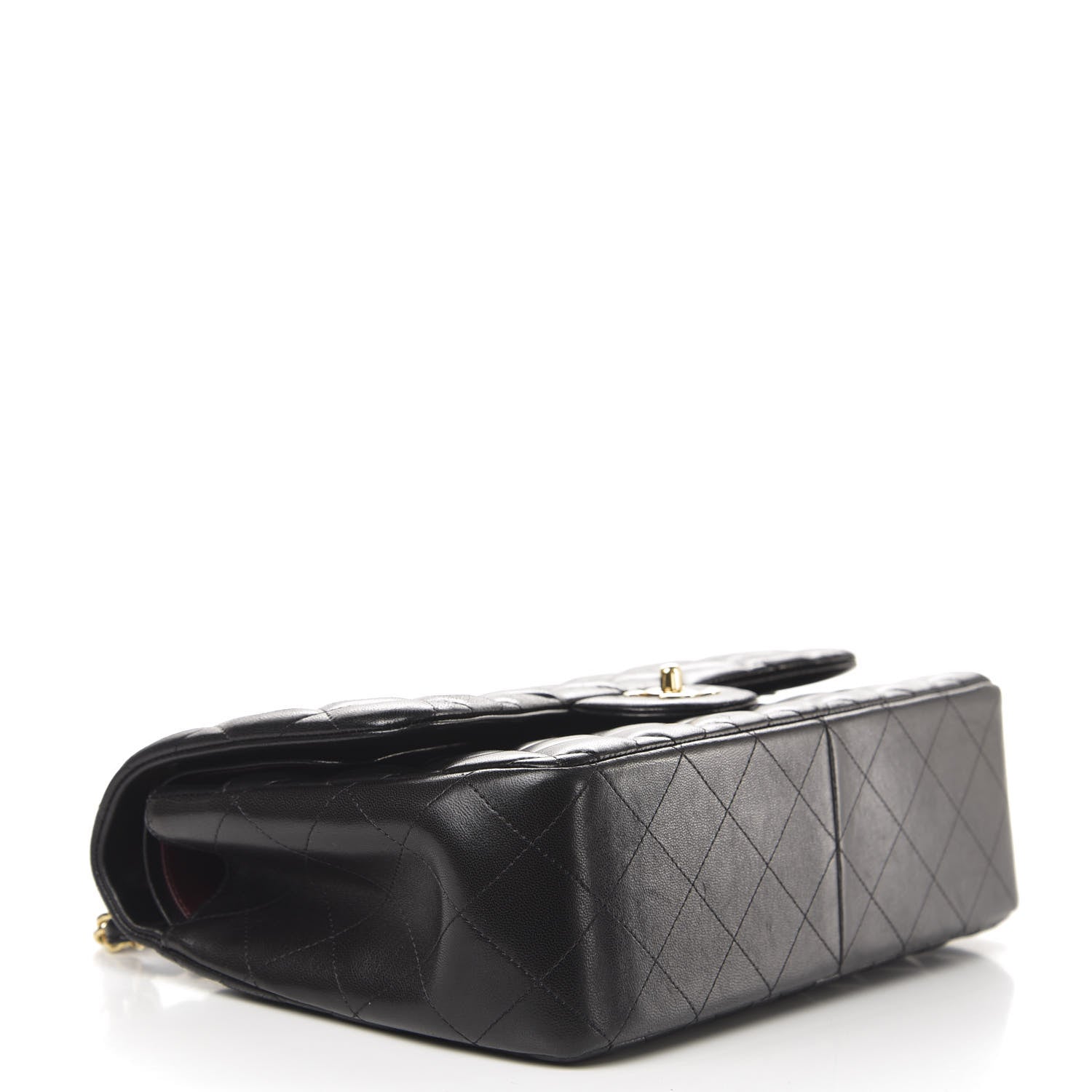 Chanel Lambskin Quilted Jumbo Double Flap Black 5 of 14