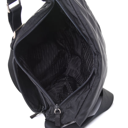 Prada Nylon Vela Messenger Bag Black 4 of 4