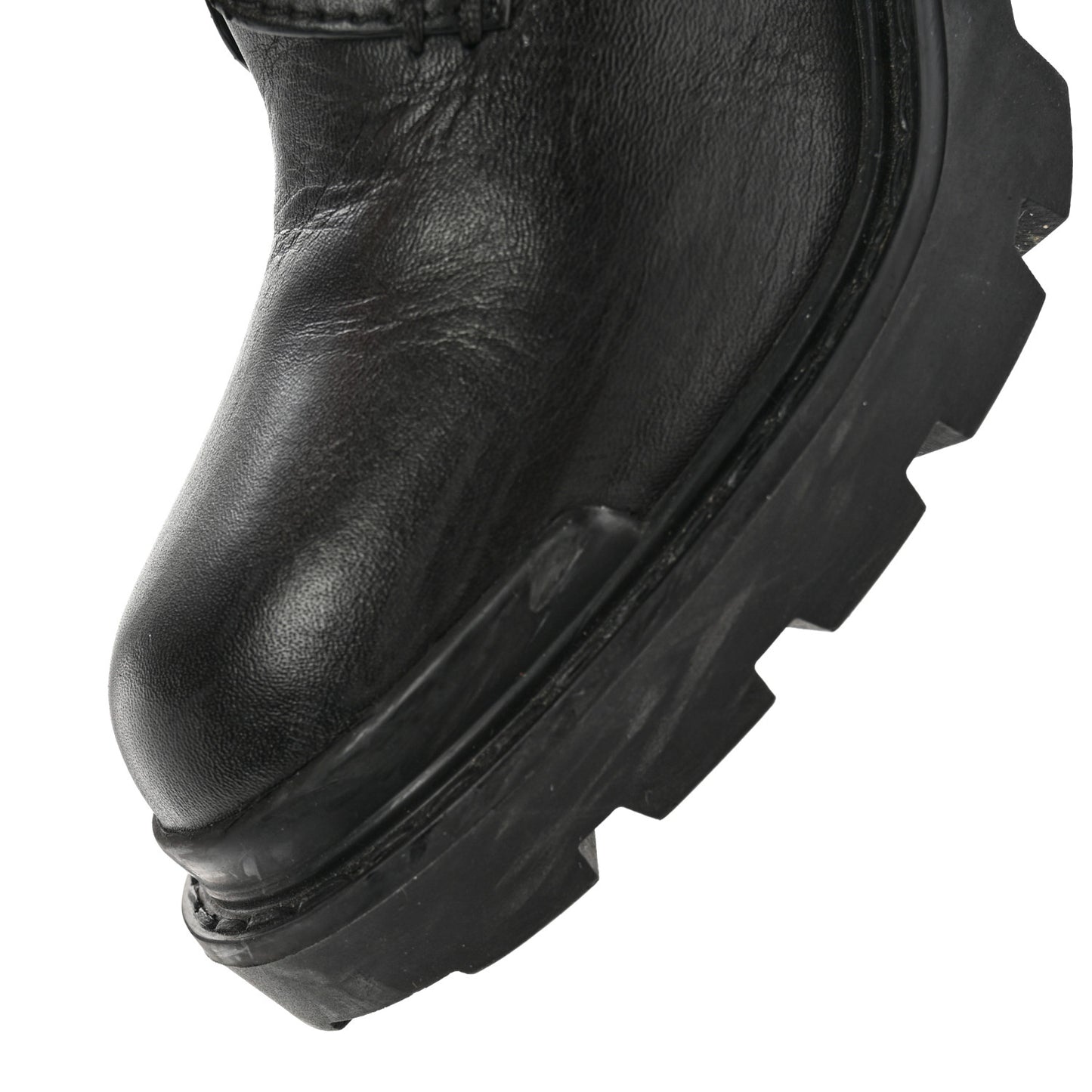 Calfskin Tonal Roman Stud 20/85mm Combat Boots 36.5 Black