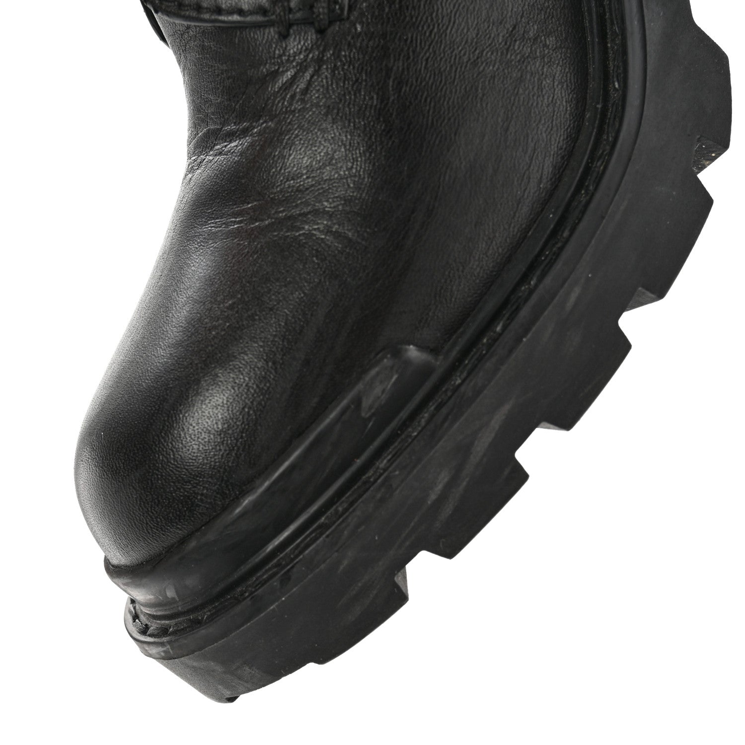 Valentino Garavani Calfskin Tonal Roman Stud 20/85mm Combat Boots 36.5 Black 13 of 15