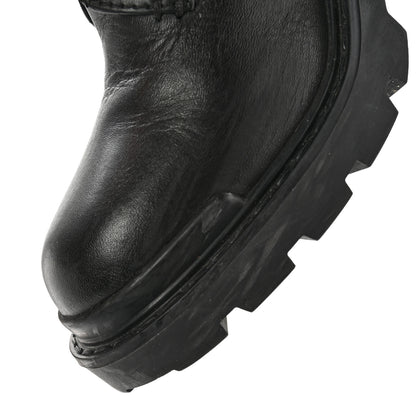 Valentino Garavani Calfskin Tonal Roman Stud 20/85mm Combat Boots 36.5 Black 13 of 15
