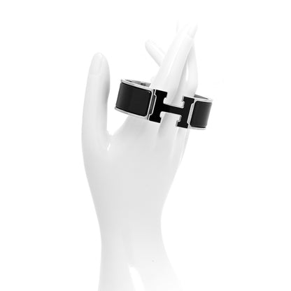 Hermes Enamel Wide Clic Clac H Bracelet PM Black 2 of 5
