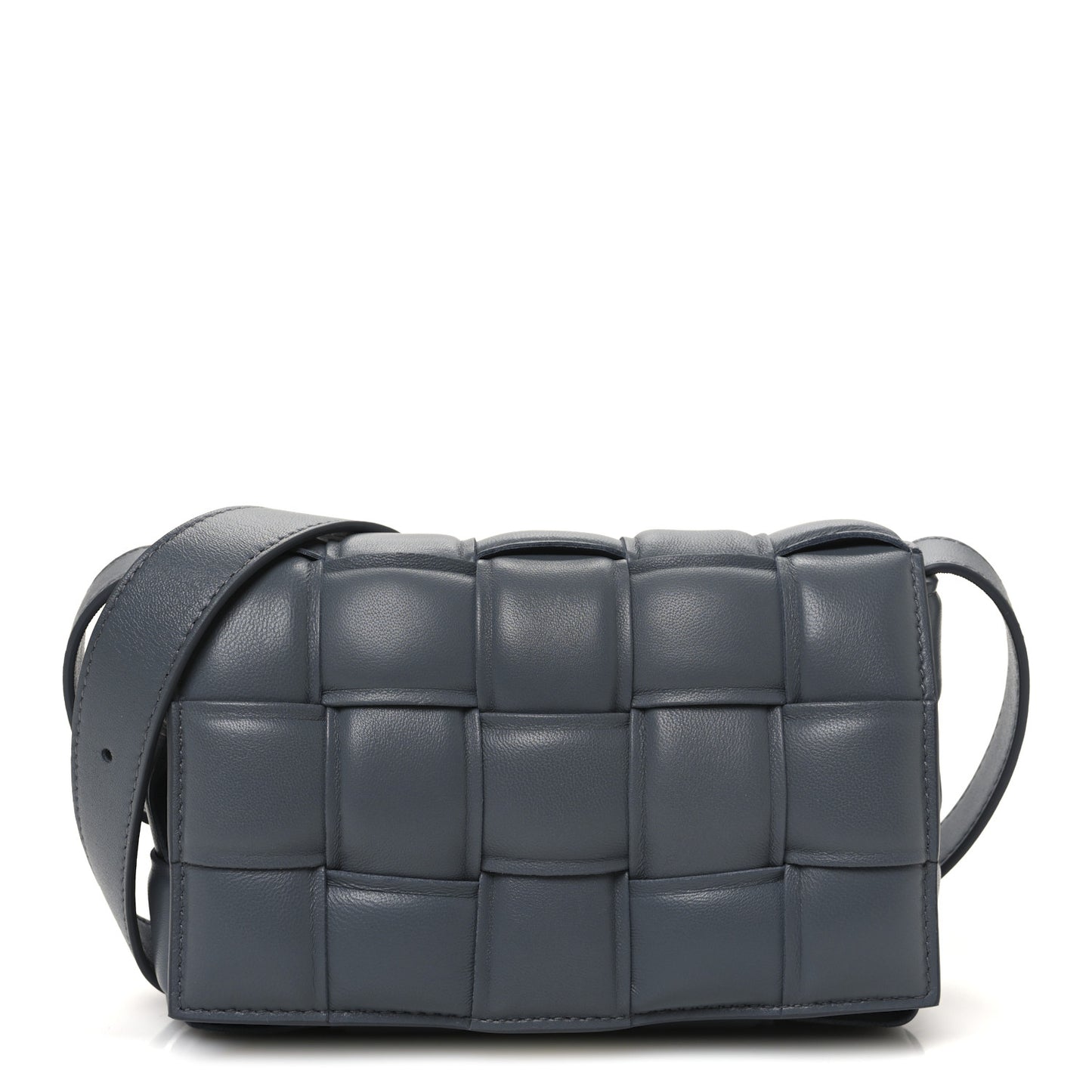 Nappa Maxi Intreccio Small Padded Cassette Crossbody Thunder