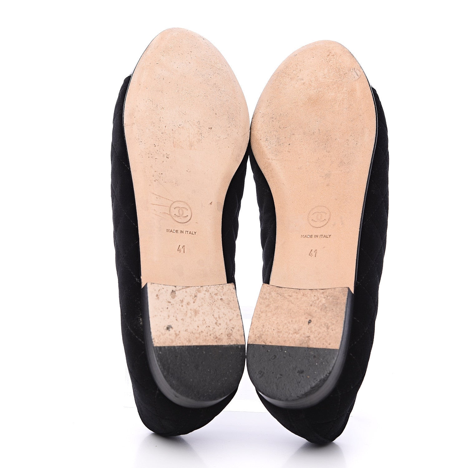 Chanel Velvet Quilted Cap Toe Womens CC Loafers 41 Black 5 of 9