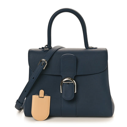 Delvaux Grained Calfskin MM Brillant Satchel Navy 3 of 11
