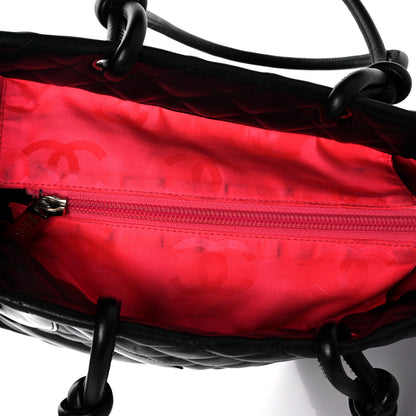 Chanel Calfskin Quilted Medium Cambon Tote Black 13 of 15