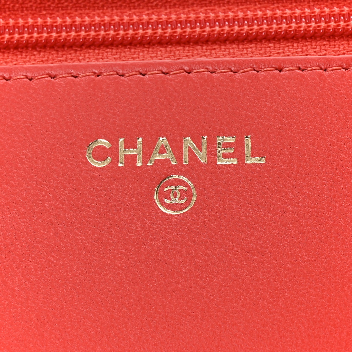 Lambskin Chevron Quilted Trendy CC Wallet On Chain WOC Red
