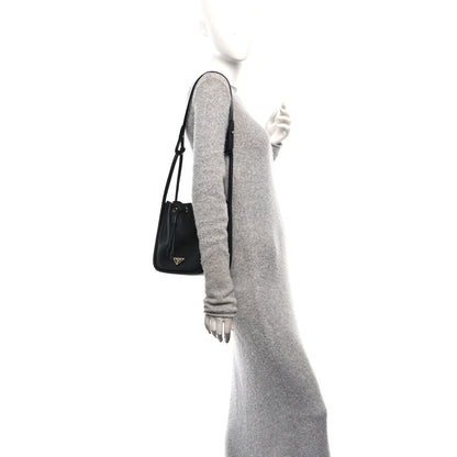 Prada Soft Calfskin Mini Darling Bucket Bag Black 2 of 10