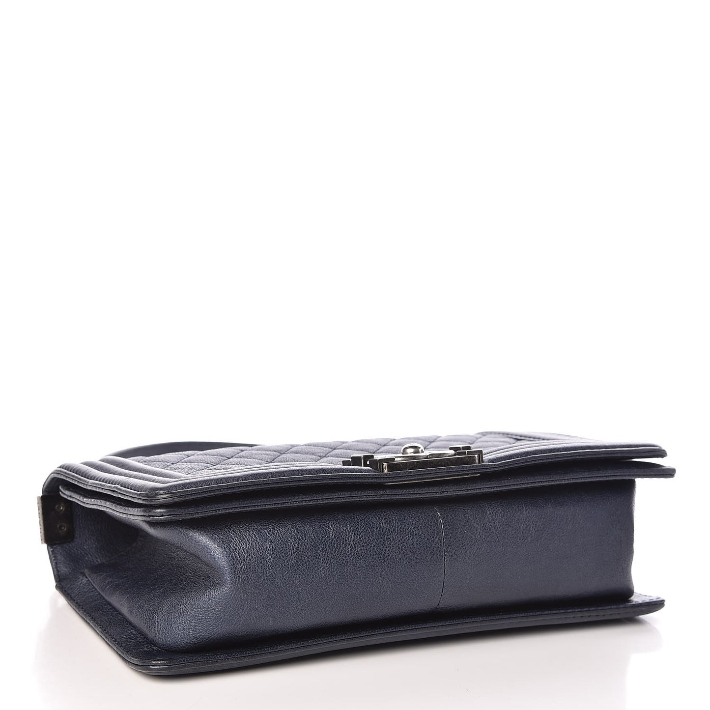 Calfskin Quilted Medium Boy Flap Dark Navy