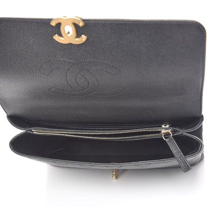 Chanel Grained Calfskin Stitched Flap Black 5 of 10
