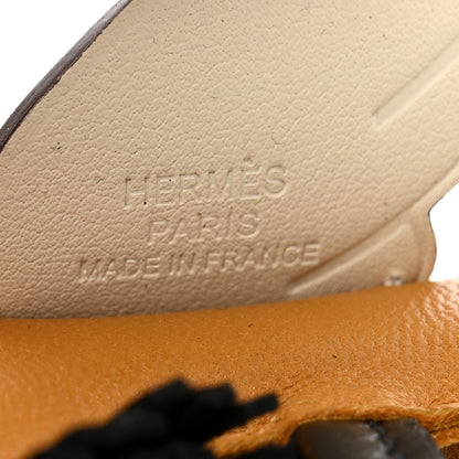 Hermes Milo Lambskin Grigri Rodeo Pegase Horse Bag Charm PM Sesame Black Nata 4 of 4