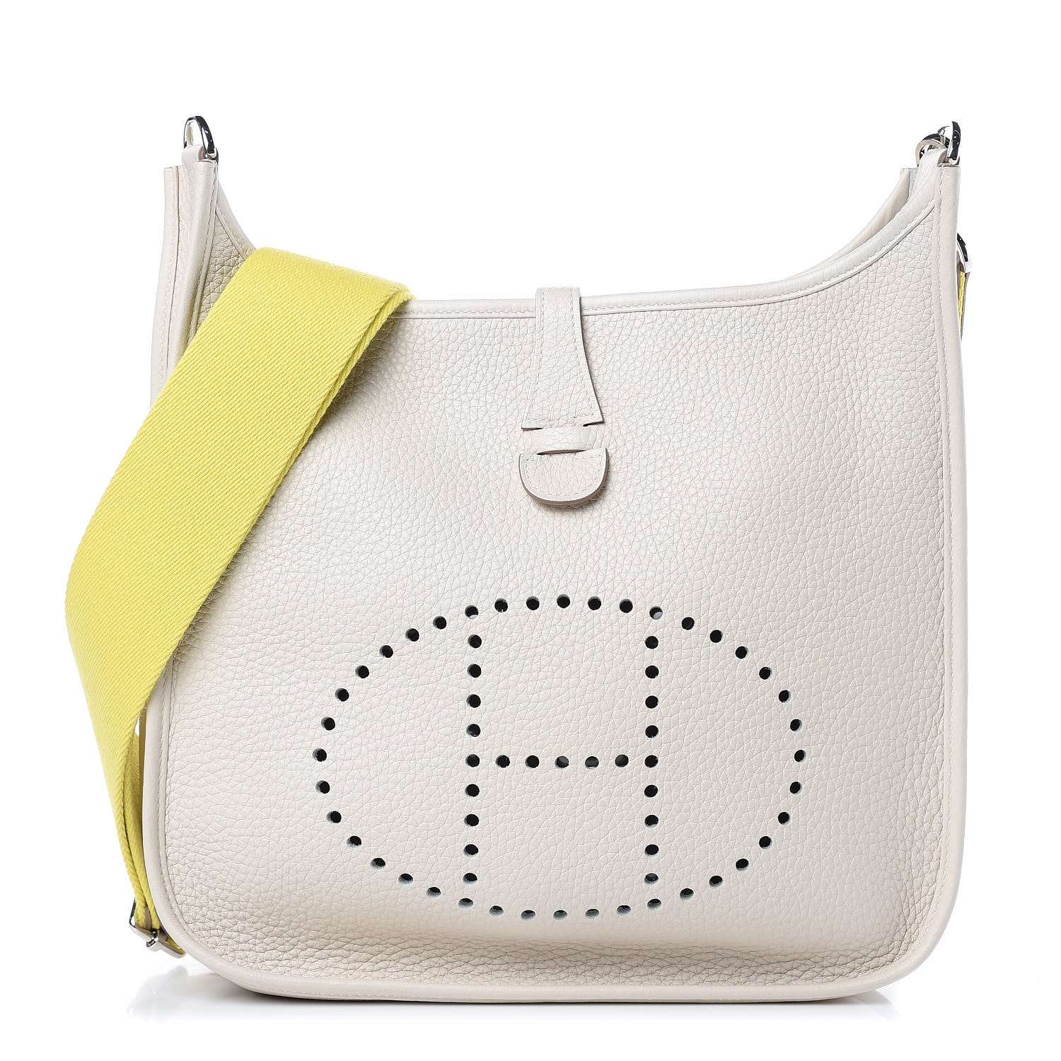Hermes Taurillon Clemence Amazone Evelyne III PM Craie Lime 1 of 11