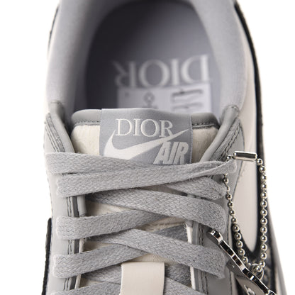 Christian Dior X NIKE AIR JORDAN Calfskin Mens Oblique Low Sneakers 44.5 Beige White 9 of 18