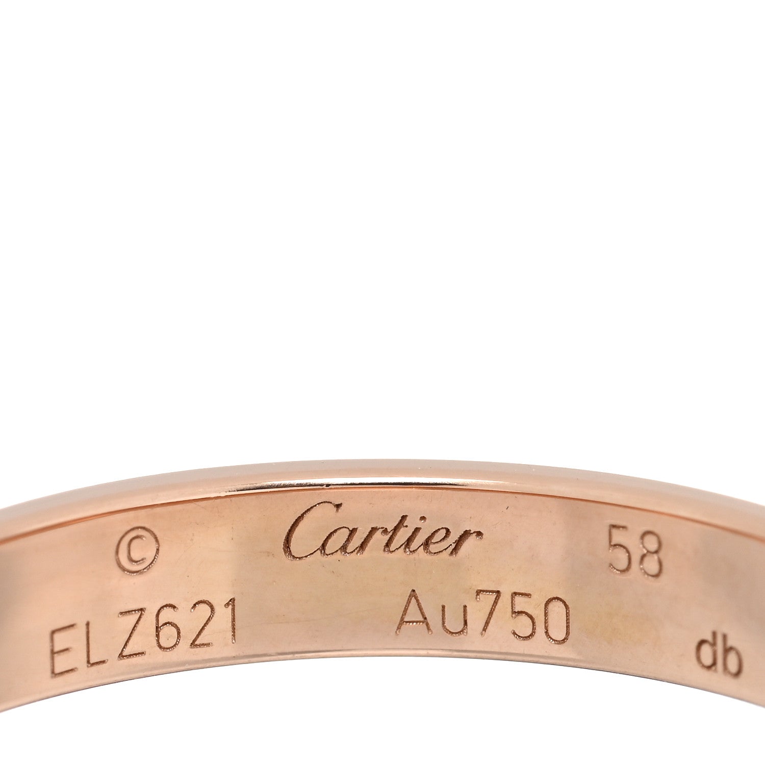 Cartier 18K Pink Gold 3.5mm LOVE Wedding Band Ring 58 8.5 4 of 4
