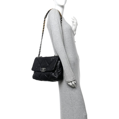 Chanel Lambskin Quilted Large Chanel 19 Flap Black 2 of 10