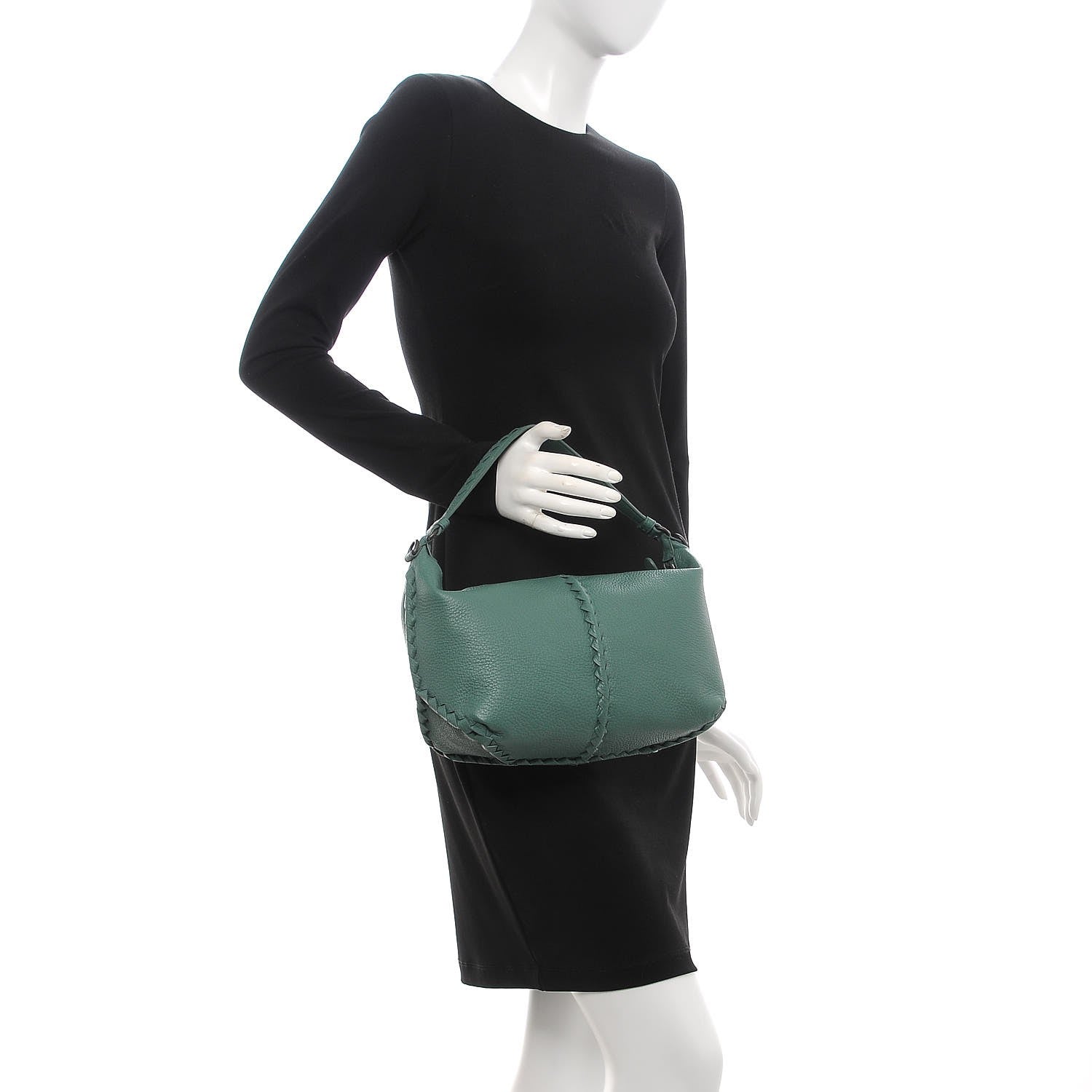 Bottega Veneta Cervo Deerskin Medium Shoulder Bag Thyme 2 of 7