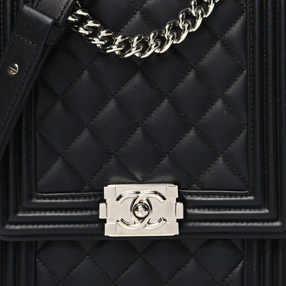 Chanel Calfskin Quilted North South Boy Flap Black 7 of 11