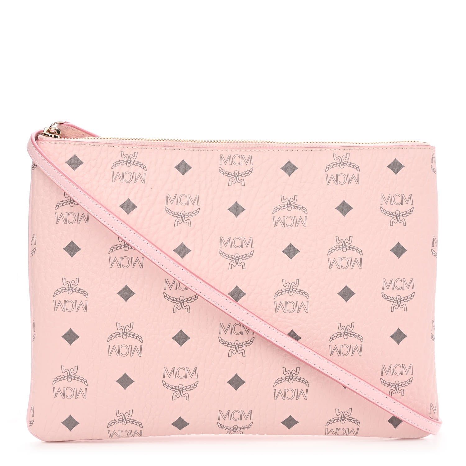 MCM Visetos Medium Crossbody Pouch Soft Pink 1 of 9