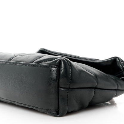 Saint Laurent Lambskin Quilted Toy Loulou Puffer Monogram Chain Satchel Black 11 of 11