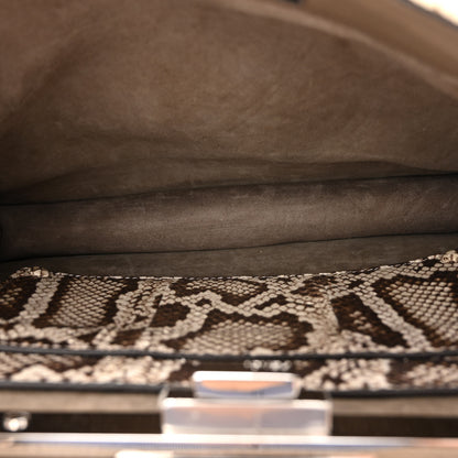 Fendi Cuoio Romano Elaphe Chamois Python Print Medium Peekaboo I SEE U Satchel Tartufo 5 of 10