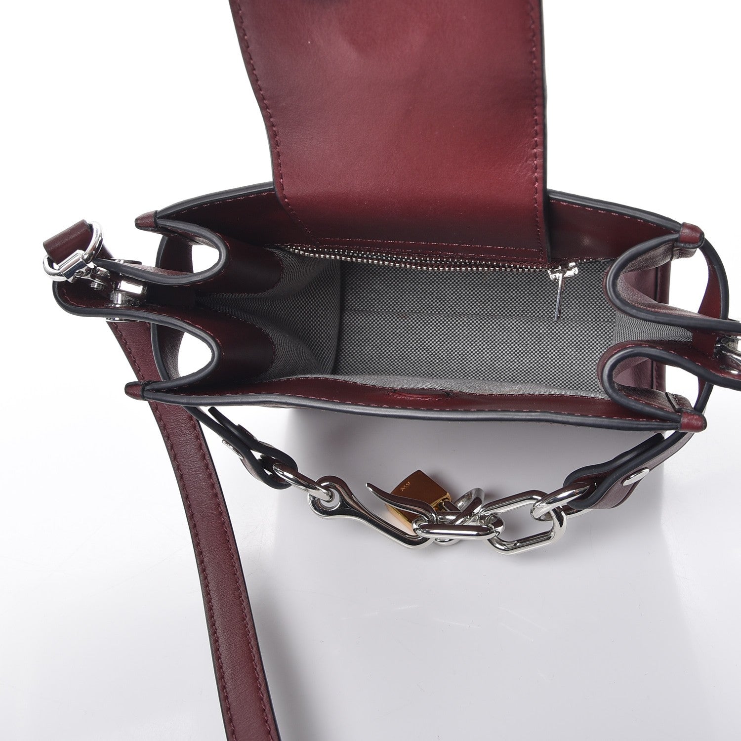 Alexander Wang Calfskin Mini Attica Chain Crossbody Beet 7 of 9