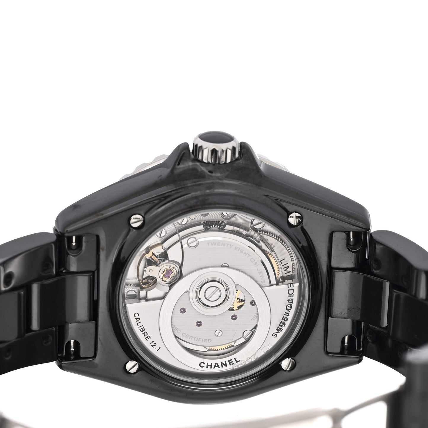 Stainless Steel Ceramic 38mm J12 Electro Automatic Watch Black