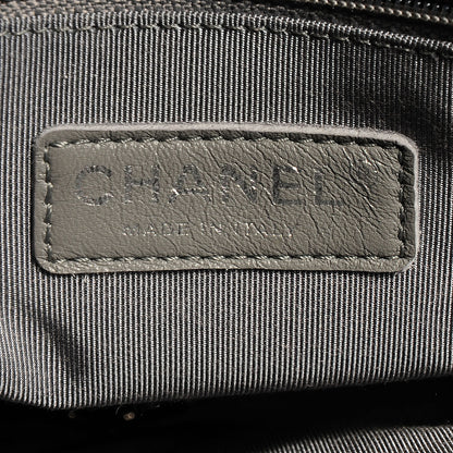 Chanel Washed Lambskin Chain Around Maxi Flap Bag Black 7 of 8