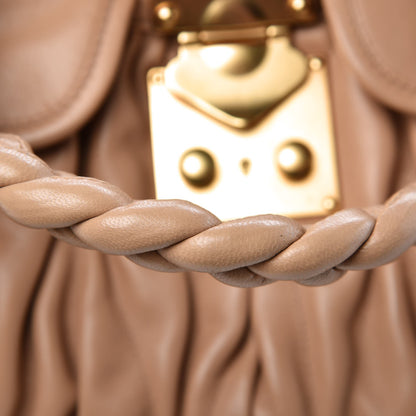 Miu Miu Nappa Matelasse Coffer Frame Tote Beige 11 of 13
