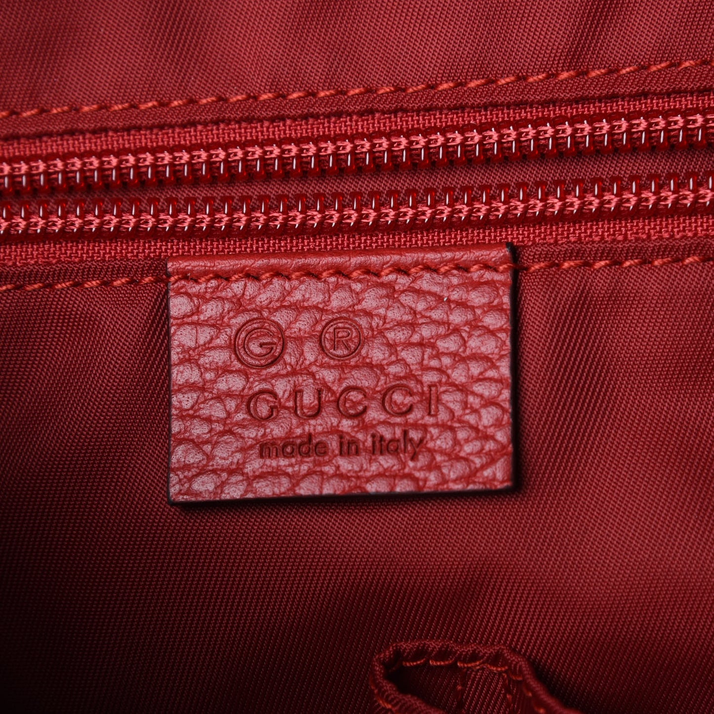 Nylon Monogram Dollar Calfskin Medium Light Double Buckle Backpack Vibrant Red