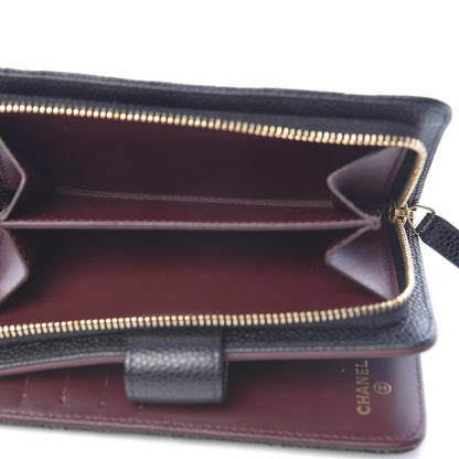 Chanel Caviar Quilted Zipped Pocket Wallet Black 6 of 10