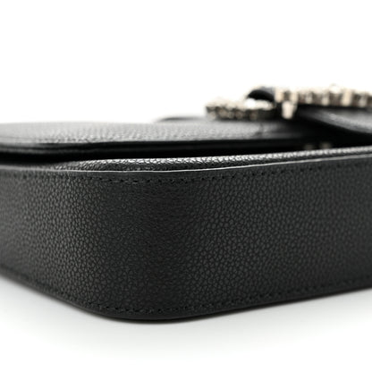 Jimmy Choo Calfskin Crystal Cheri Wallet on Chain Bag Black 7 of 8