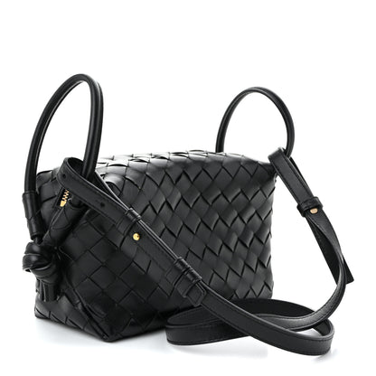 Bottega Veneta Calfskin Intrecciato Small Loop Top Handle Black 3 of 11