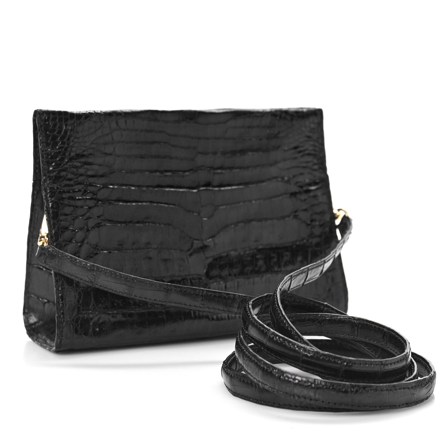 Nancy Gonzalez Crocodile Crossbody Bag Black 3 of 9