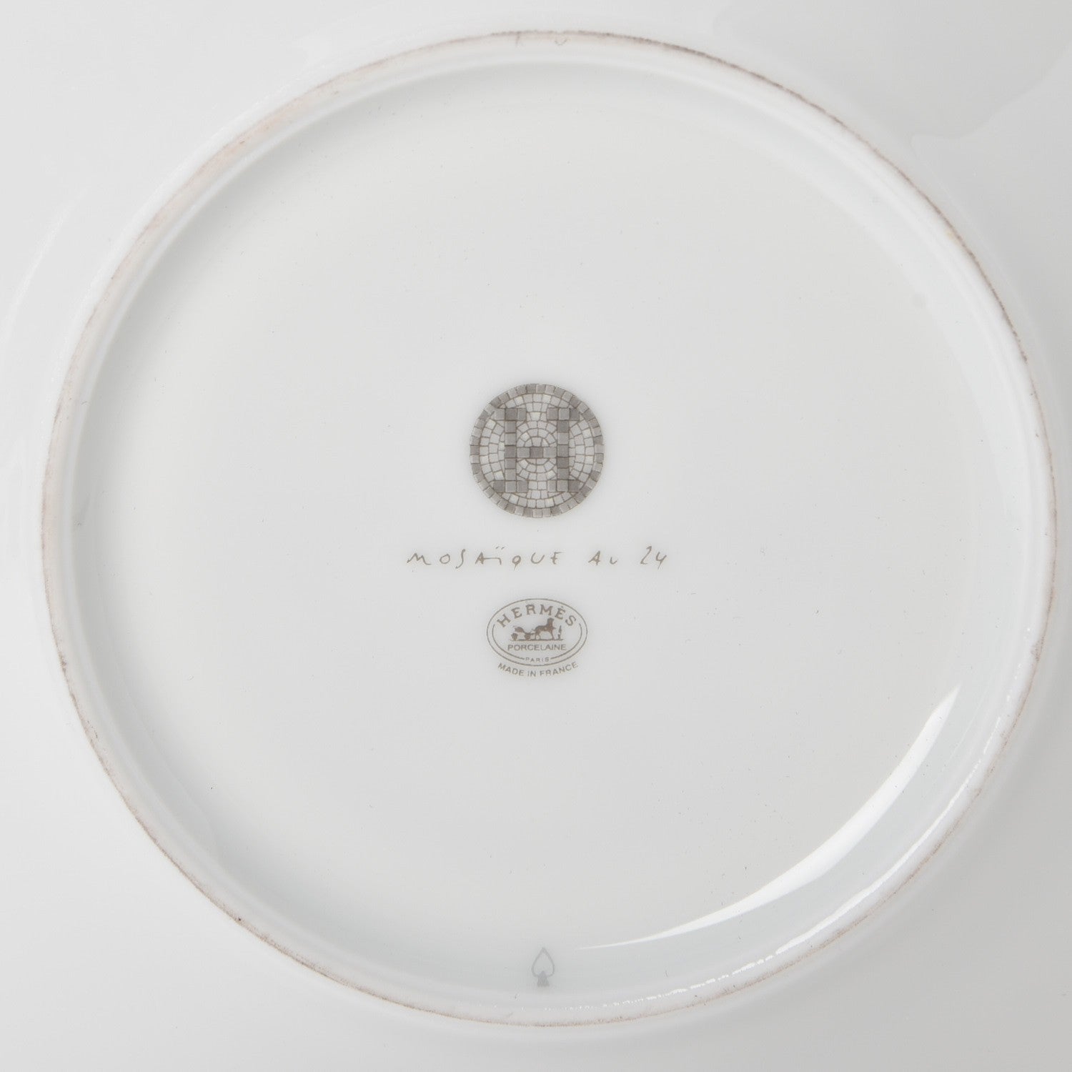 Hermes Porcelain Mosaique Au 24 Breakfast Cup And Saucer Set Of 2 Platine 26 of 27