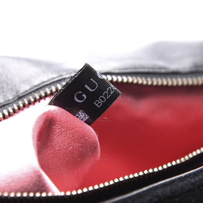 Gucci Velvet Matelasse Loved Embroidered Medium GG Marmont Shoulder Bag Black 7 of 12