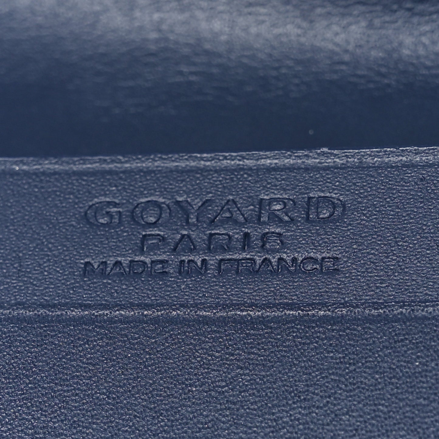 Goyardine Business Card Holder Navy