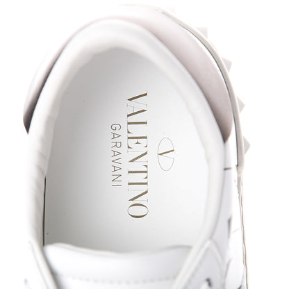 Valentino Garavani Calfskin VLTN Rockstud Open Sneakers 38 White 5 of 7