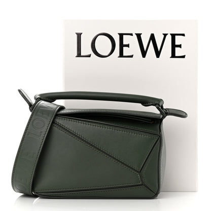 Loewe Satin Calfskin Mini Puzzle Bag Vintage Khaki 12 of 12