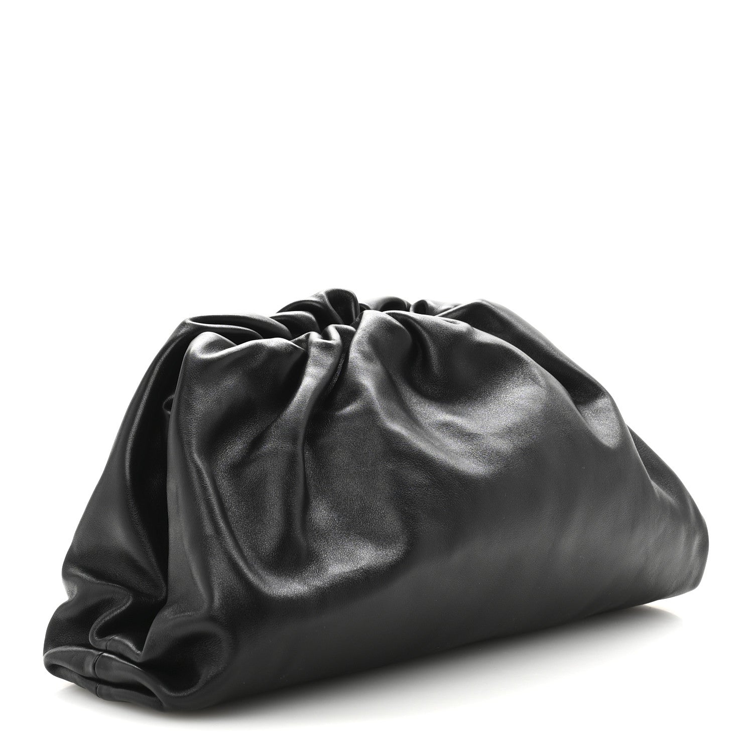 Bottega Veneta Smooth Butter Calf The Pouch Oversized Clutch Black 3 of 10