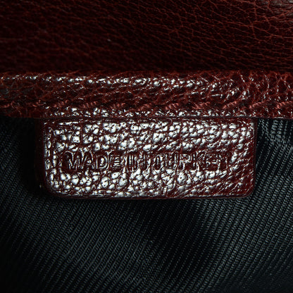Burberry Leather Ashmore Tote Burgundy 7 of 9