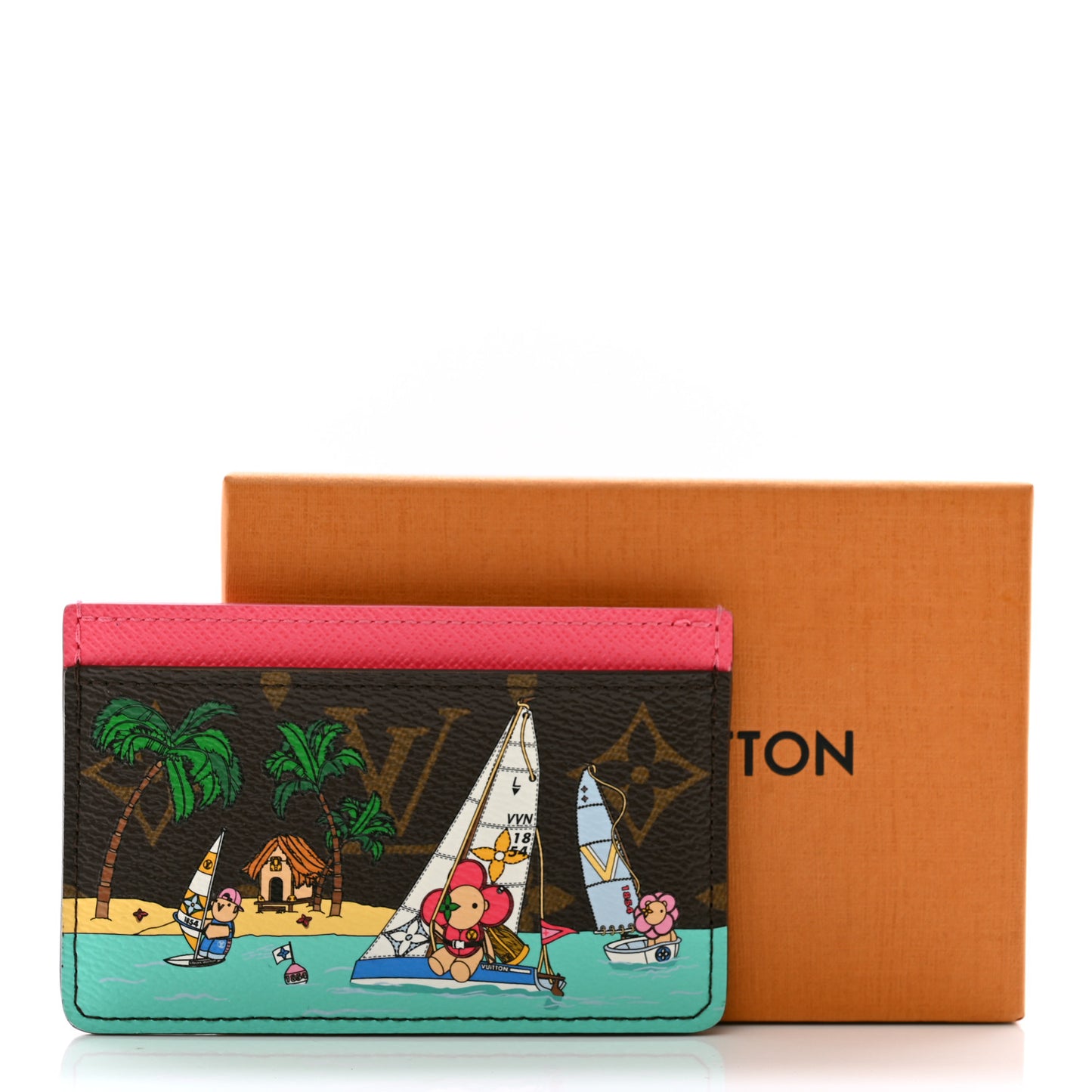 Monogram 2023 Christmas Animation Sailing Vivienne Cardholder Dragonfruit Pink