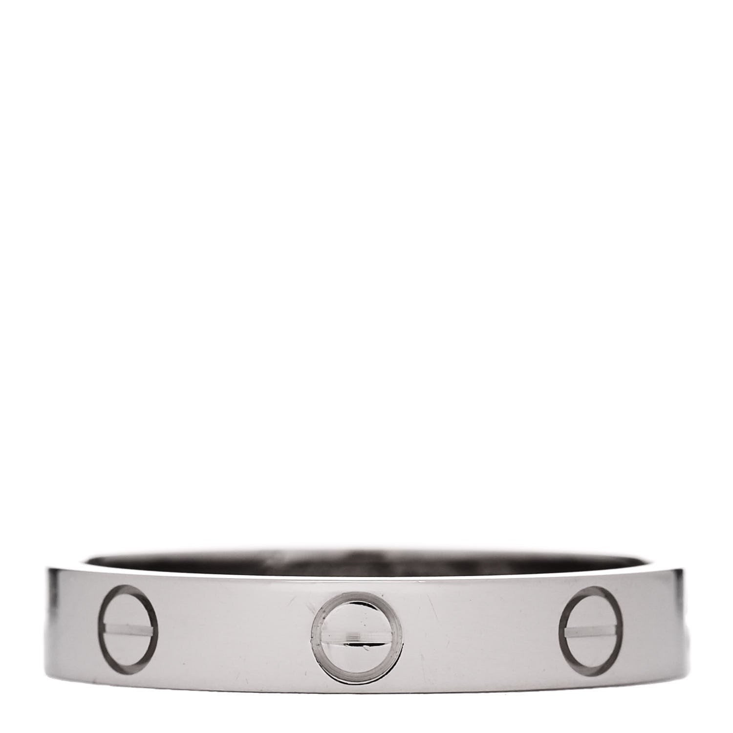 Cartier 18K White Gold 3.5mm LOVE Wedding Band Ring 59 8.75 1 of 5